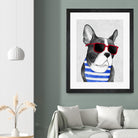 Frenchie Summer Style by Barruf on GIANT ART - multicolor urban/pop surrealism; animals