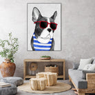 Frenchie Summer Style by Barruf on GIANT ART - multicolor urban/pop surrealism; animals