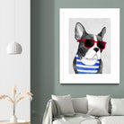 Frenchie Summer Style by Barruf on GIANT ART - multicolor urban/pop surrealism; animals