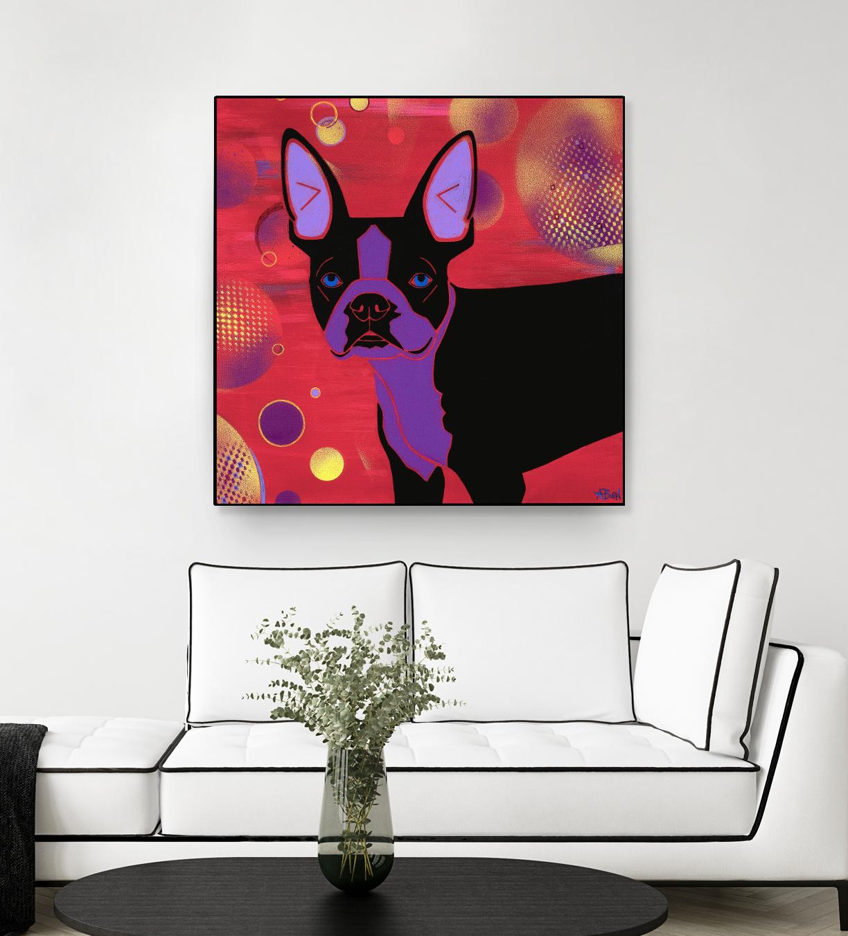 Bubbly Boston by Angela Bond on GIANT ART - multicolor animals; contemporary