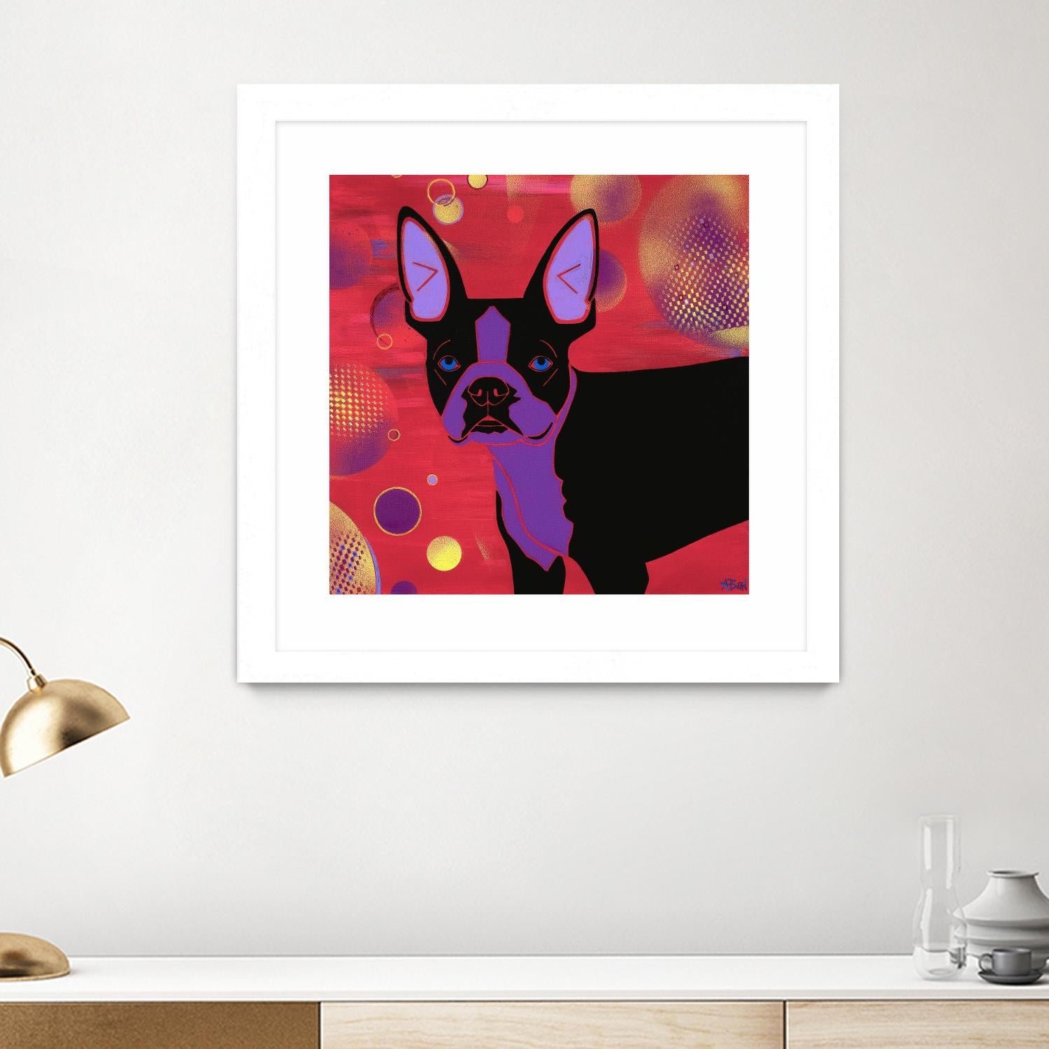 Bubbly Boston by Angela Bond on GIANT ART - multicolor animals; contemporary