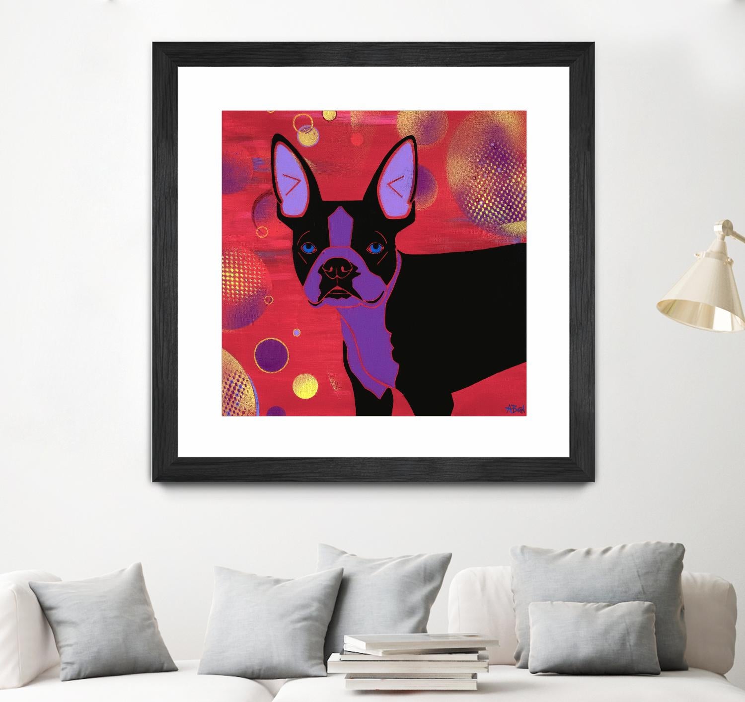 Bubbly Boston by Angela Bond on GIANT ART - multicolor animals; contemporary