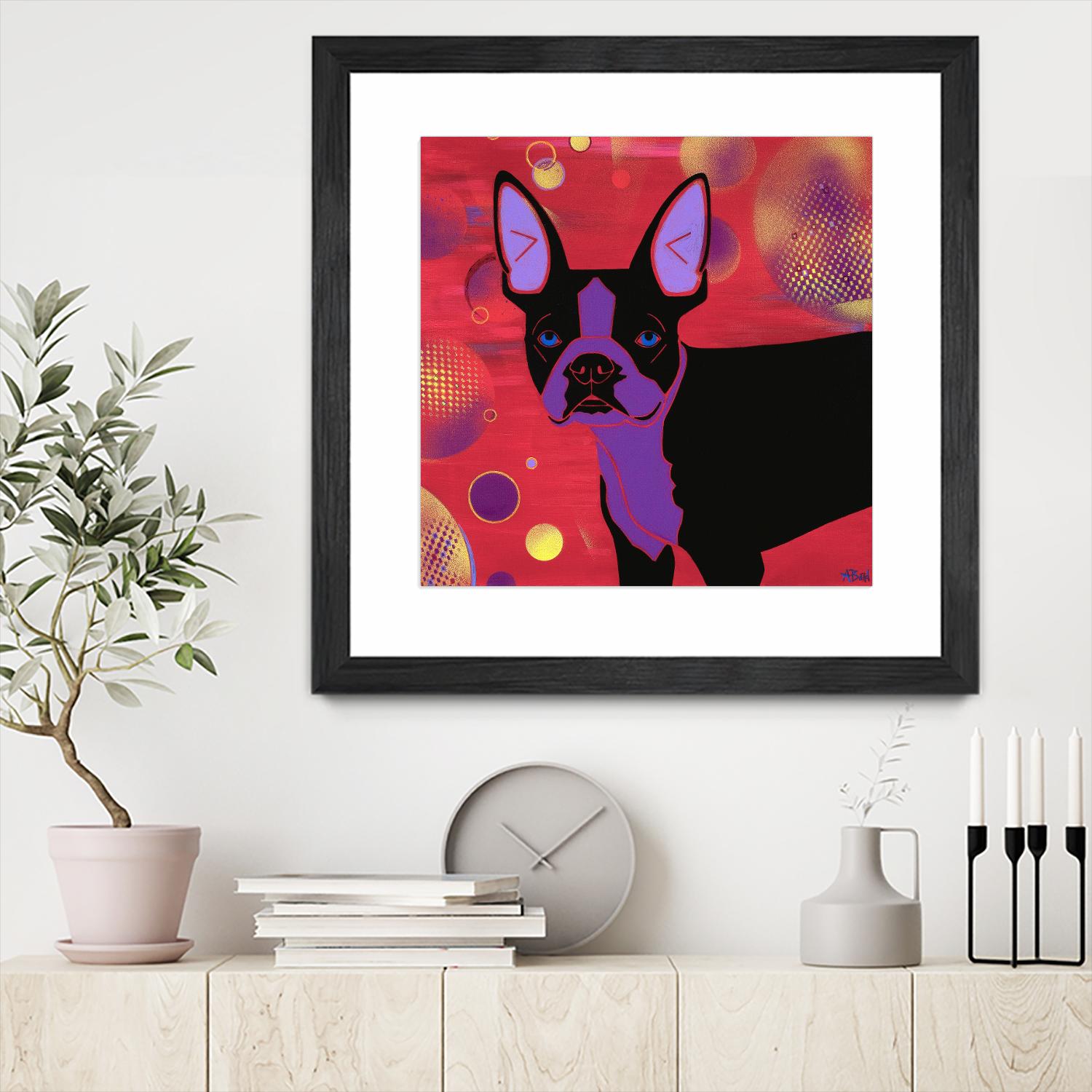 Bubbly Boston by Angela Bond on GIANT ART - multicolor animals; contemporary