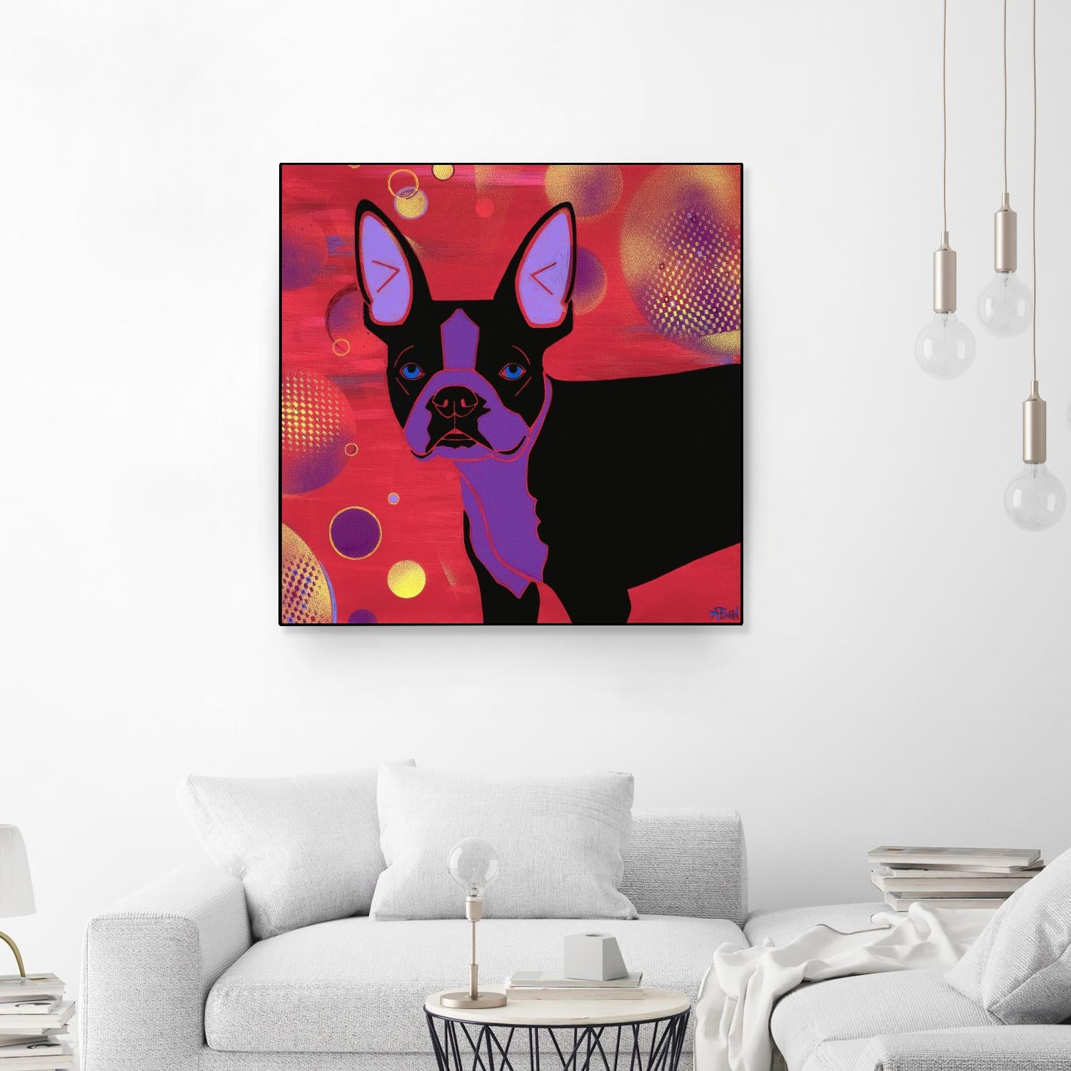 Bubbly Boston by Angela Bond on GIANT ART - multicolor animals; contemporary