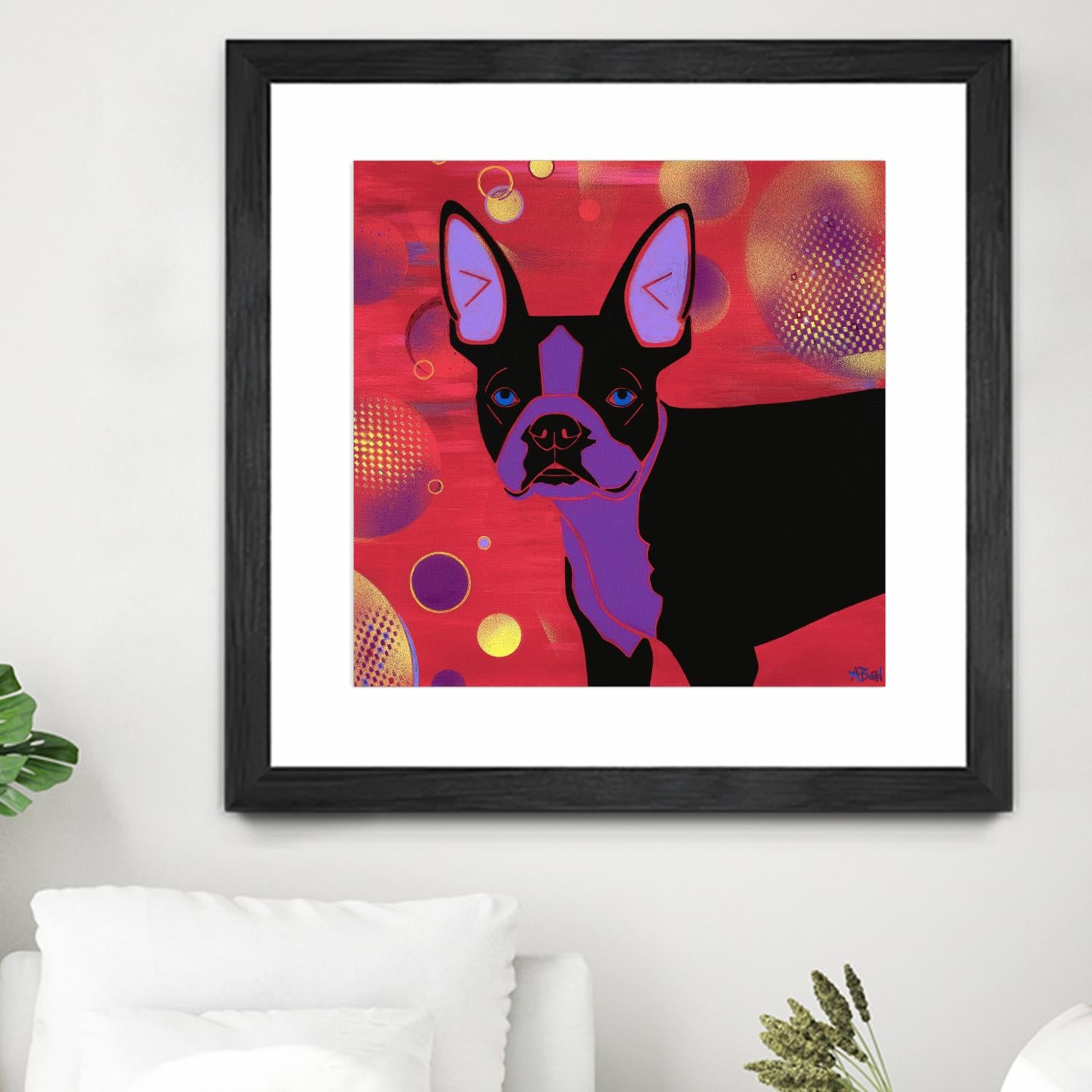 Bubbly Boston by Angela Bond on GIANT ART - multicolor animals; contemporary