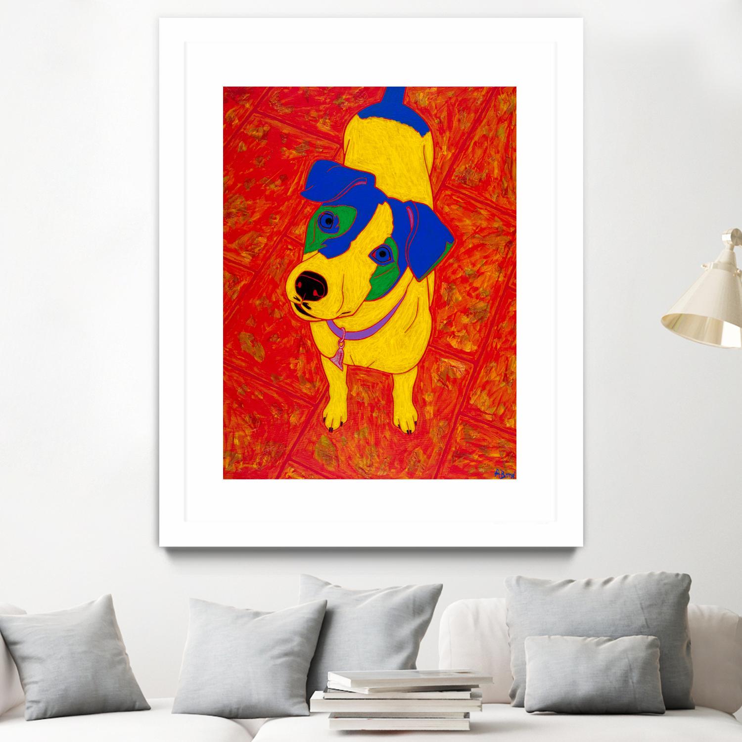 Feisty Jack Russell by Angela Bond on GIANT ART - multicolor animals; contemporary