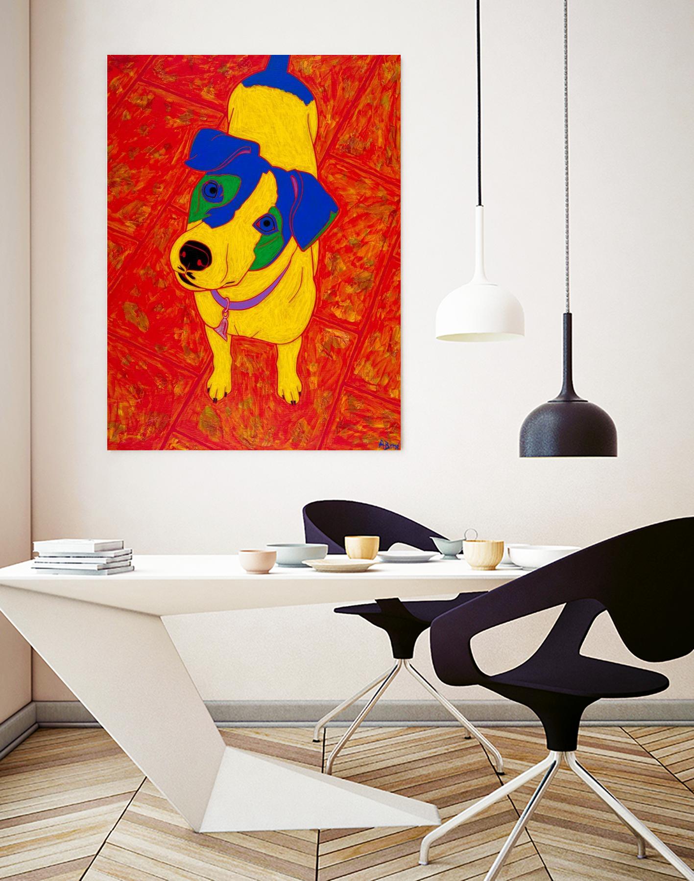 Feisty Jack Russell by Angela Bond on GIANT ART - multicolor animals; contemporary