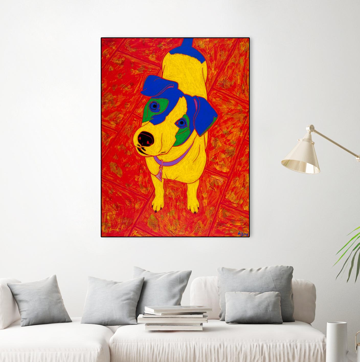 Feisty Jack Russell by Angela Bond on GIANT ART - multicolor animals; contemporary