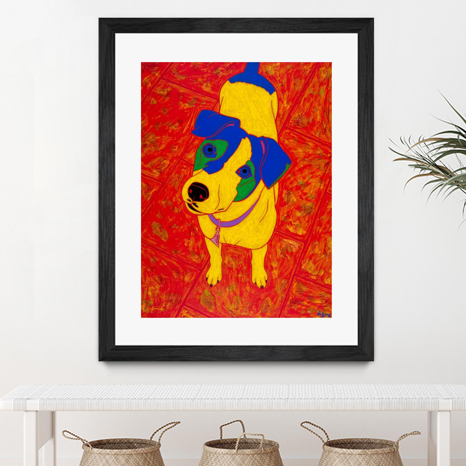 Feisty Jack Russell by Angela Bond on GIANT ART - multicolor animals; contemporary