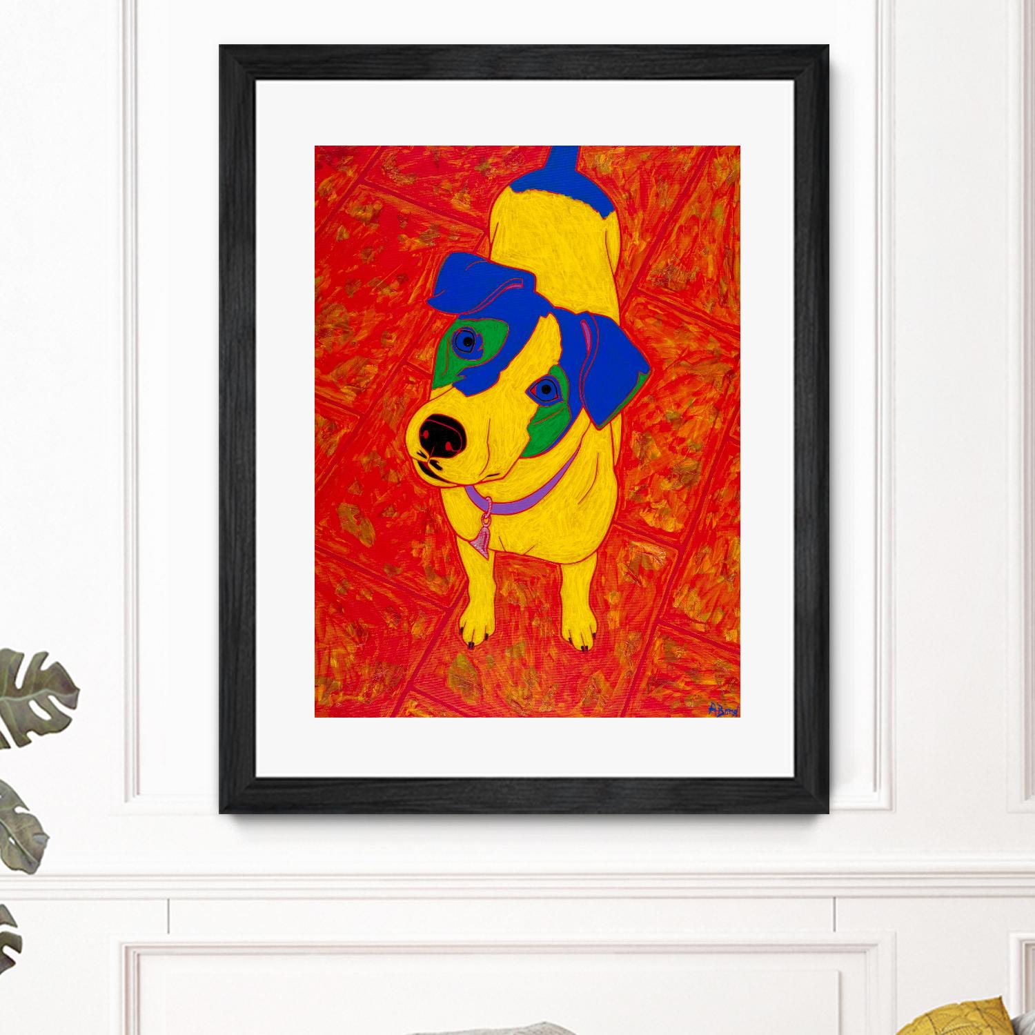Feisty Jack Russell by Angela Bond on GIANT ART - multicolor animals; contemporary