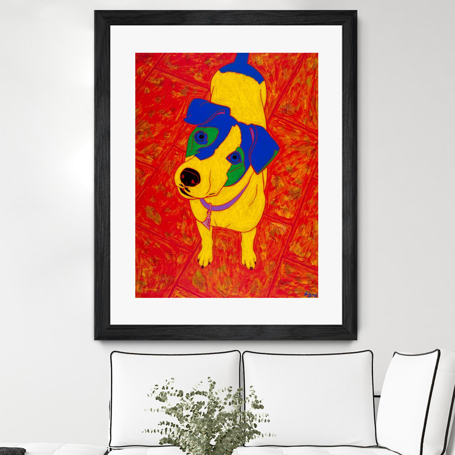 Feisty Jack Russell by Angela Bond on GIANT ART - multicolor animals; contemporary