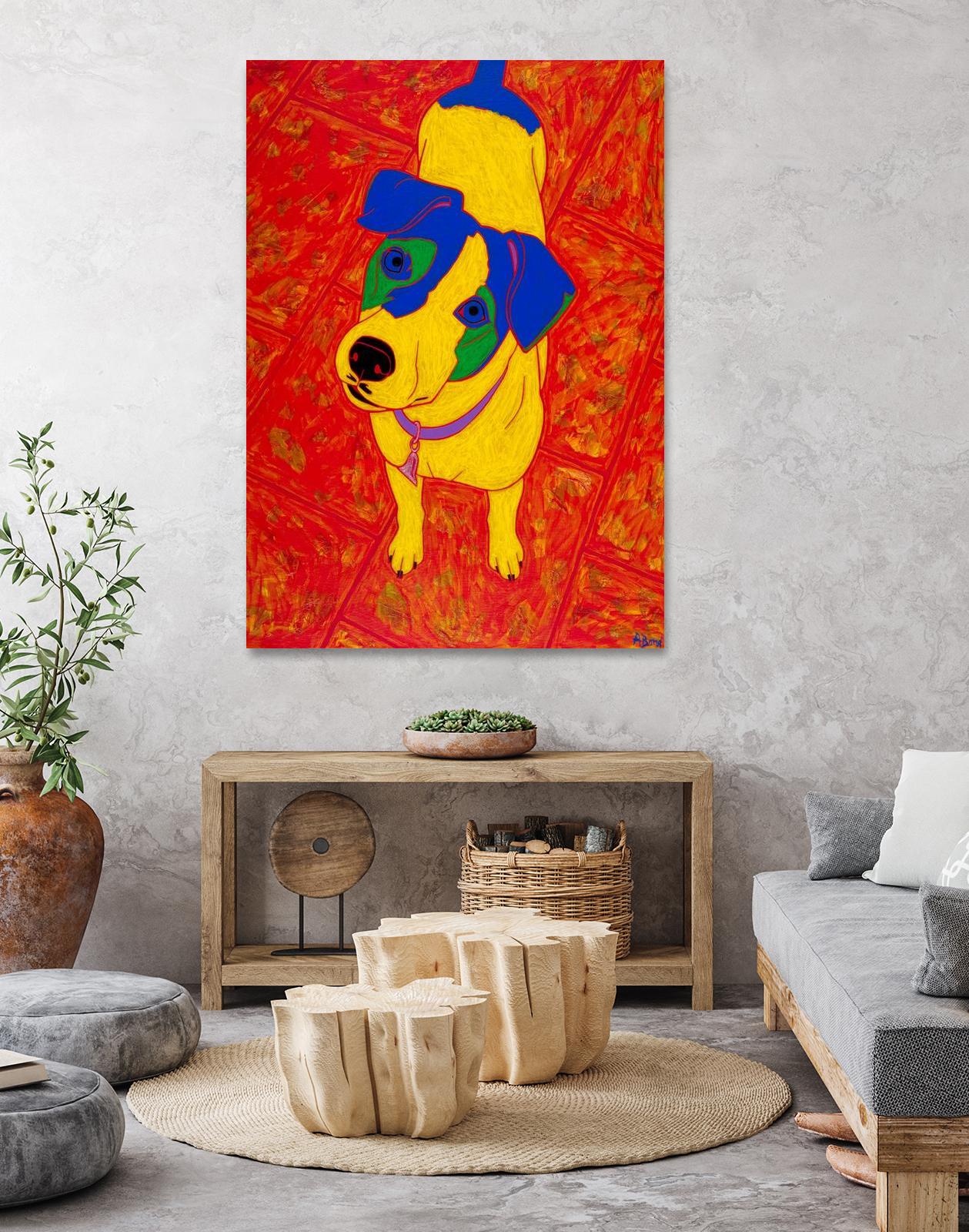 Feisty Jack Russell by Angela Bond on GIANT ART - multicolor animals; contemporary
