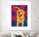 Yellow Happiness by Angela Bond on GIANT ART - multicolor animals; contemporary