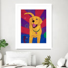 Yellow Happiness by Angela Bond on GIANT ART - multicolor animals; contemporary