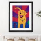 Yellow Happiness by Angela Bond on GIANT ART - multicolor animals; contemporary