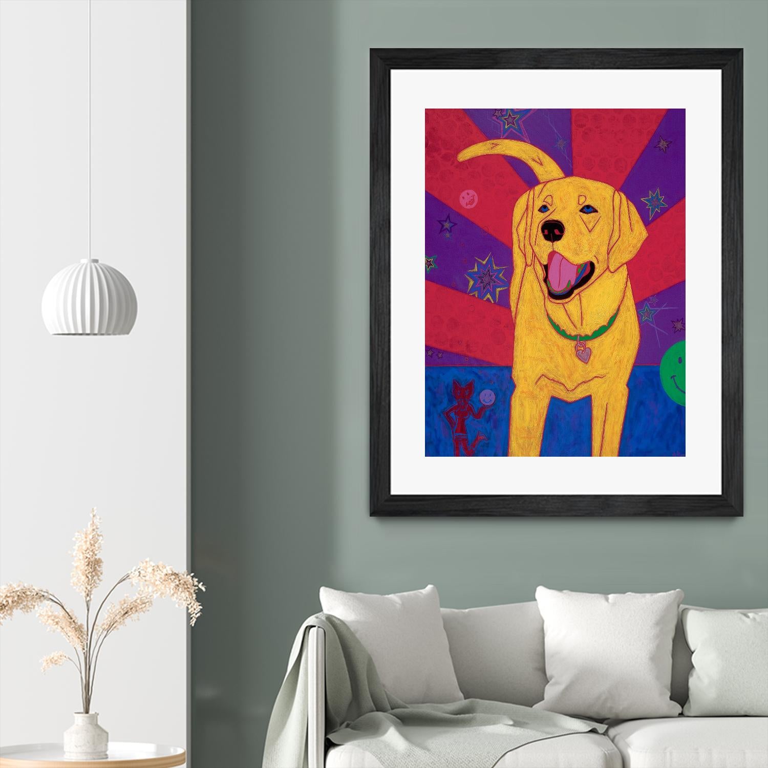 Yellow Happiness by Angela Bond on GIANT ART - multicolor animals; contemporary