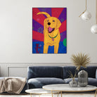 Yellow Happiness by Angela Bond on GIANT ART - multicolor animals; contemporary