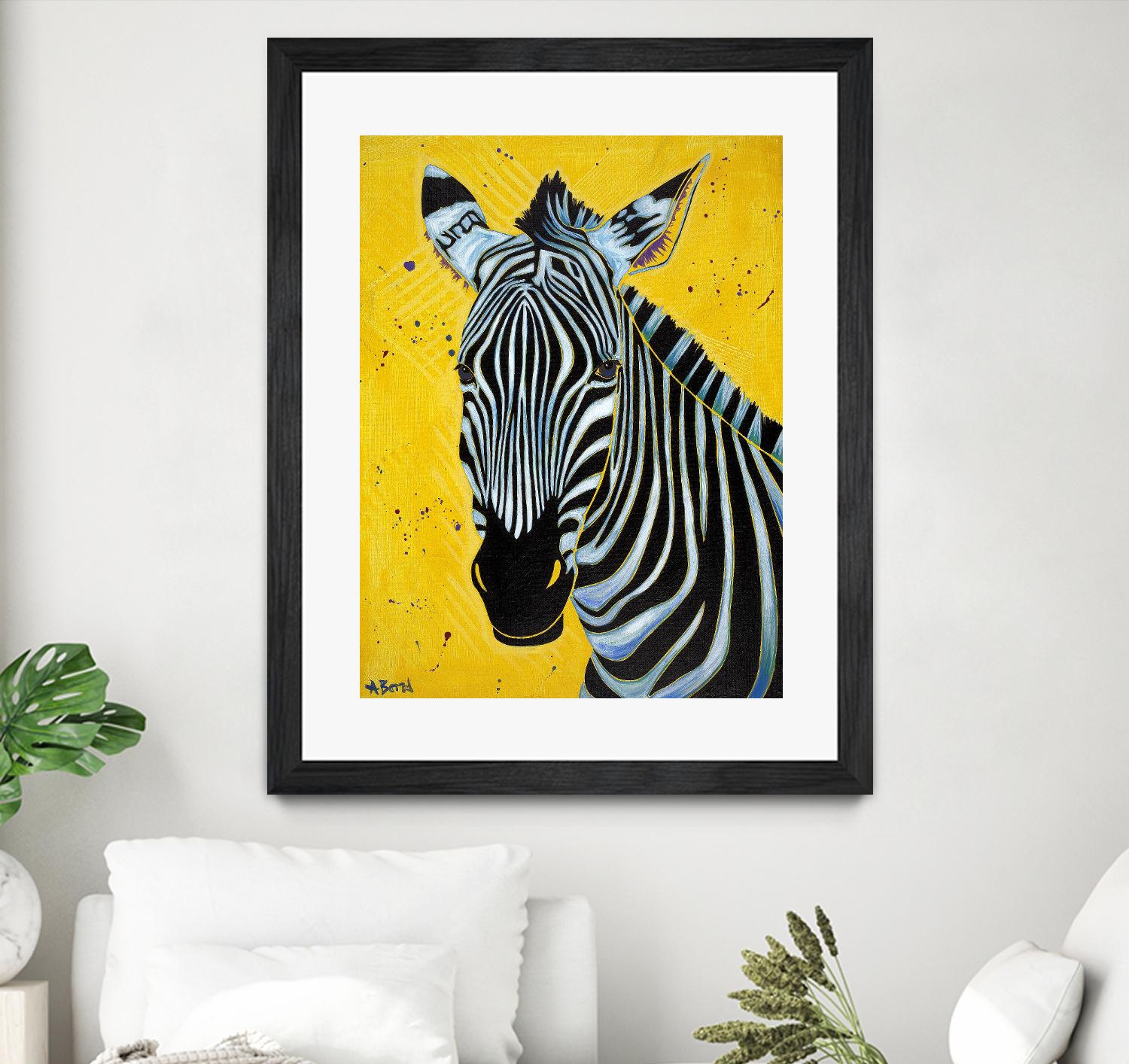 Zebra by Angela Bond on GIANT ART - multicolor animals; contemporary