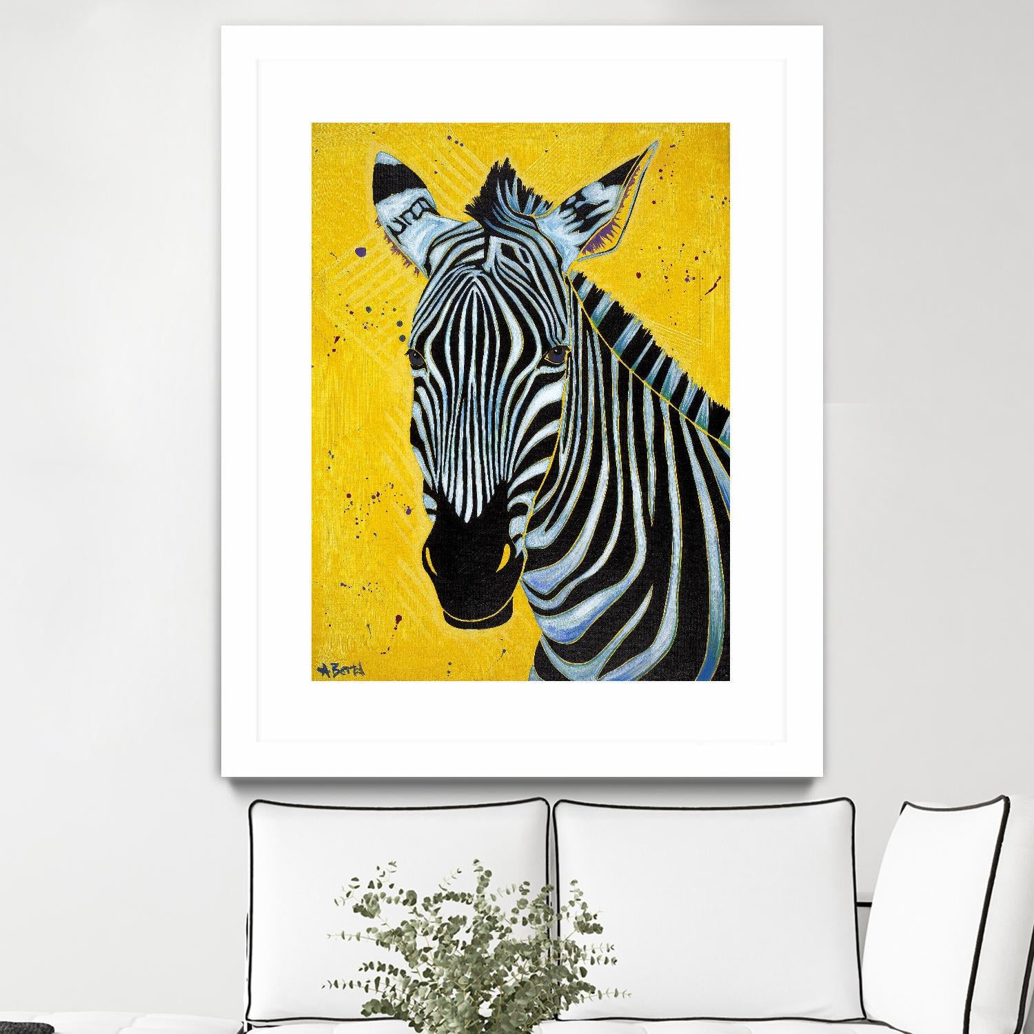 Zebra by Angela Bond on GIANT ART - multicolor animals; contemporary
