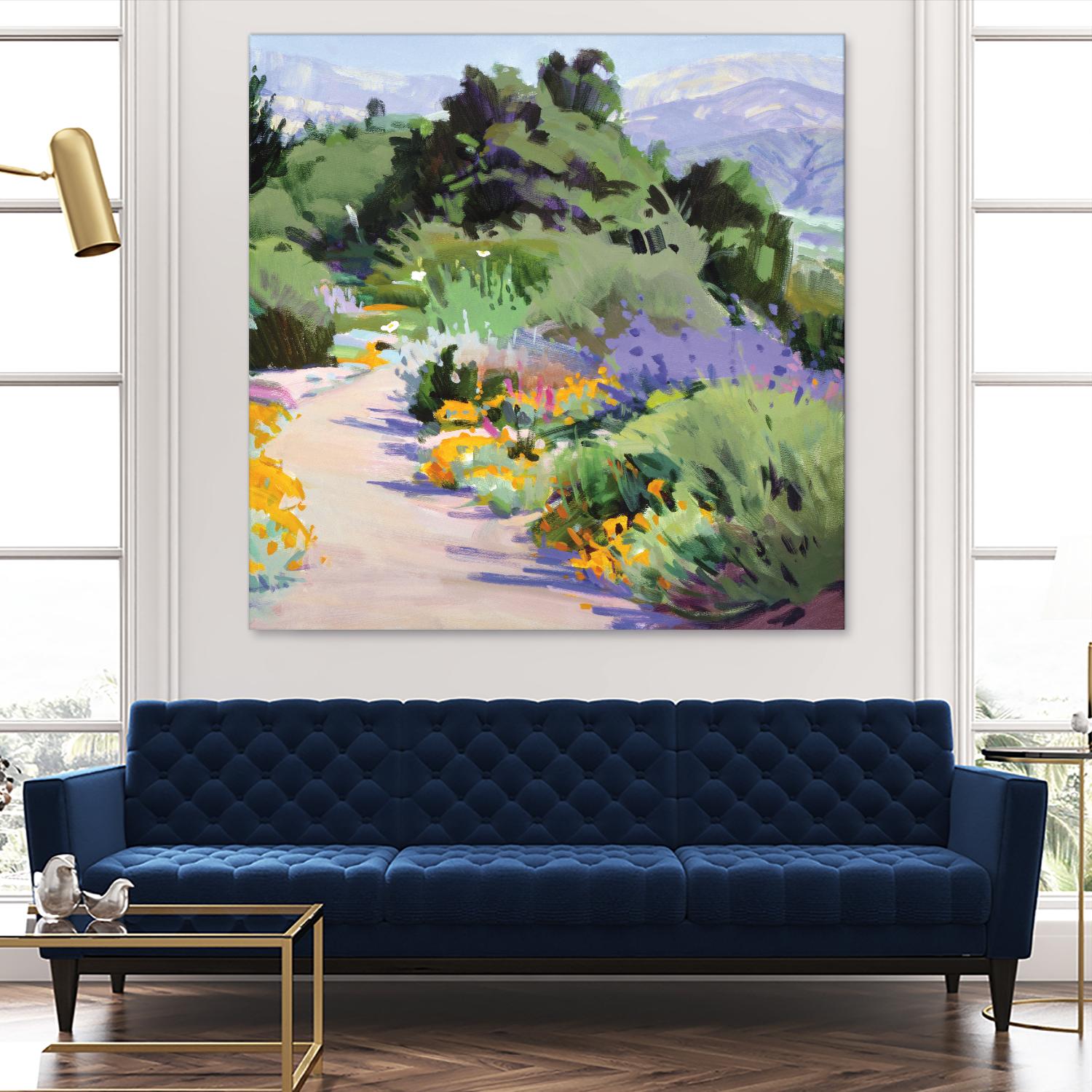 Path through the Poppies by Marcia Burtt on GIANT ART - multicolor landscapes; contemporary