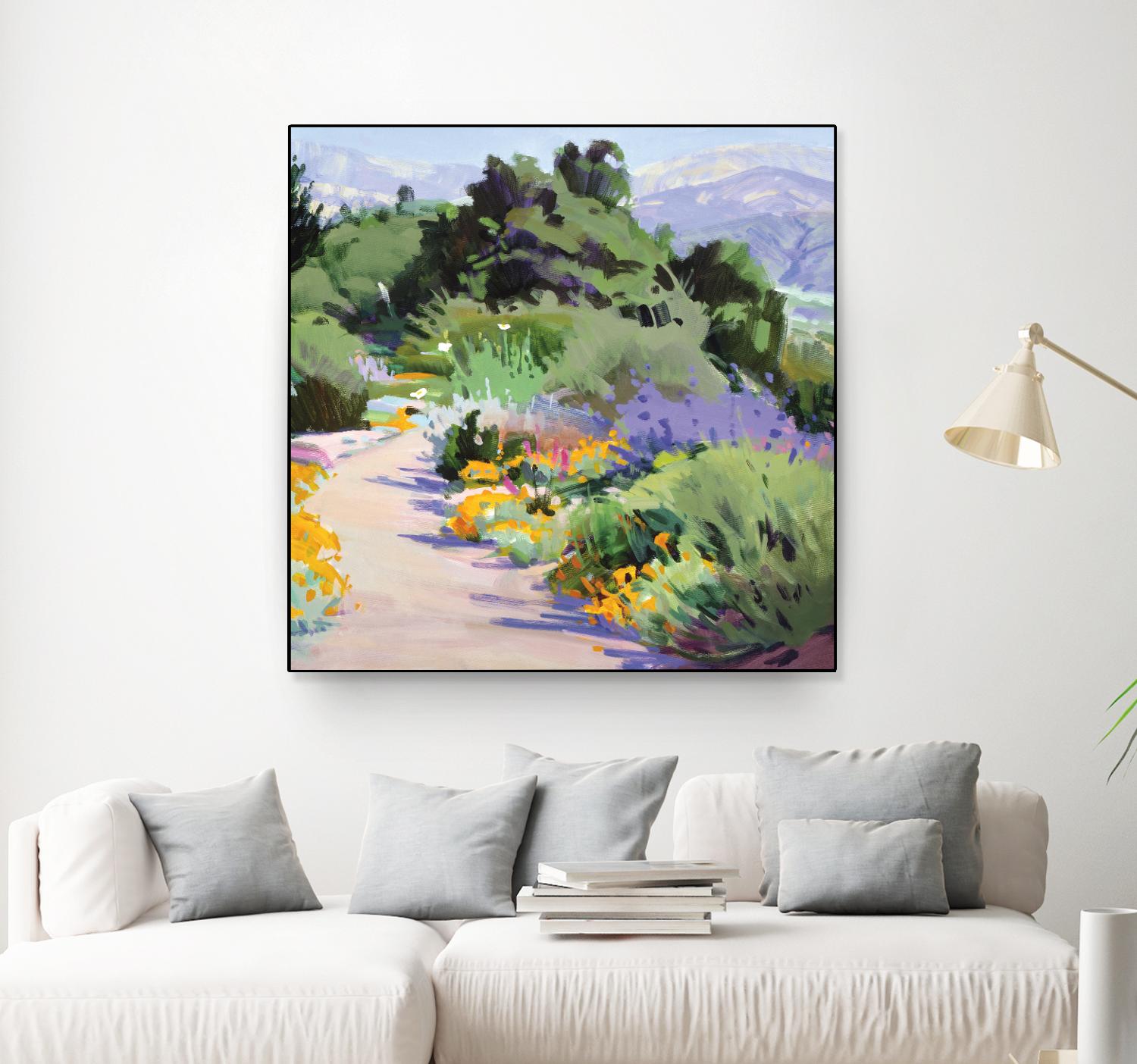 Path through the Poppies by Marcia Burtt on GIANT ART - multicolor landscapes; contemporary