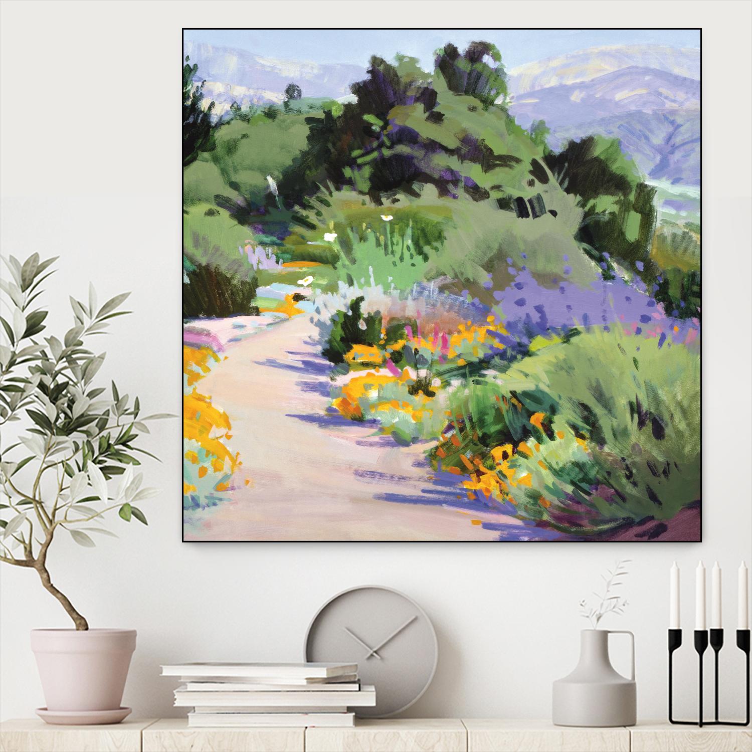 Path through the Poppies by Marcia Burtt on GIANT ART - multicolor landscapes; contemporary