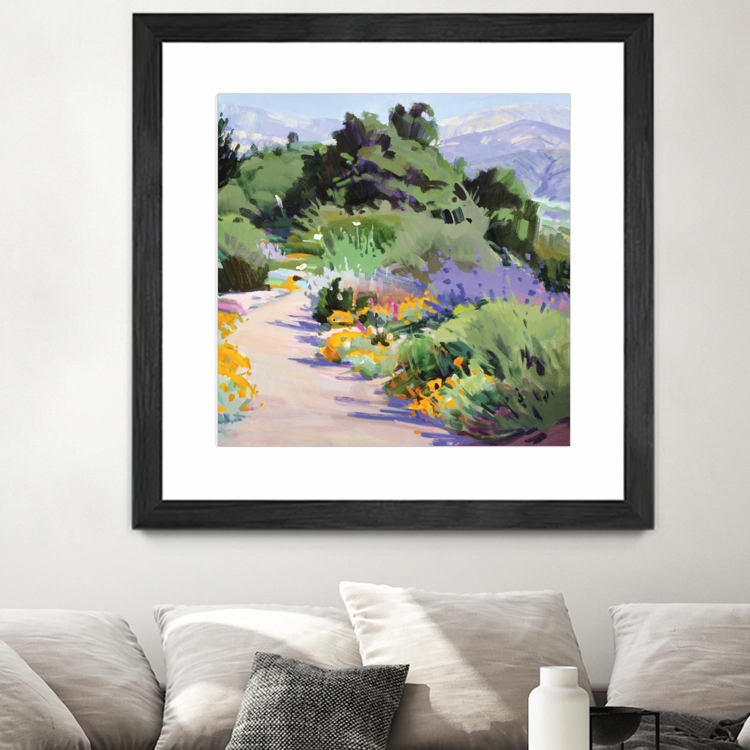 Path through the Poppies by Marcia Burtt on GIANT ART - multicolor landscapes; contemporary