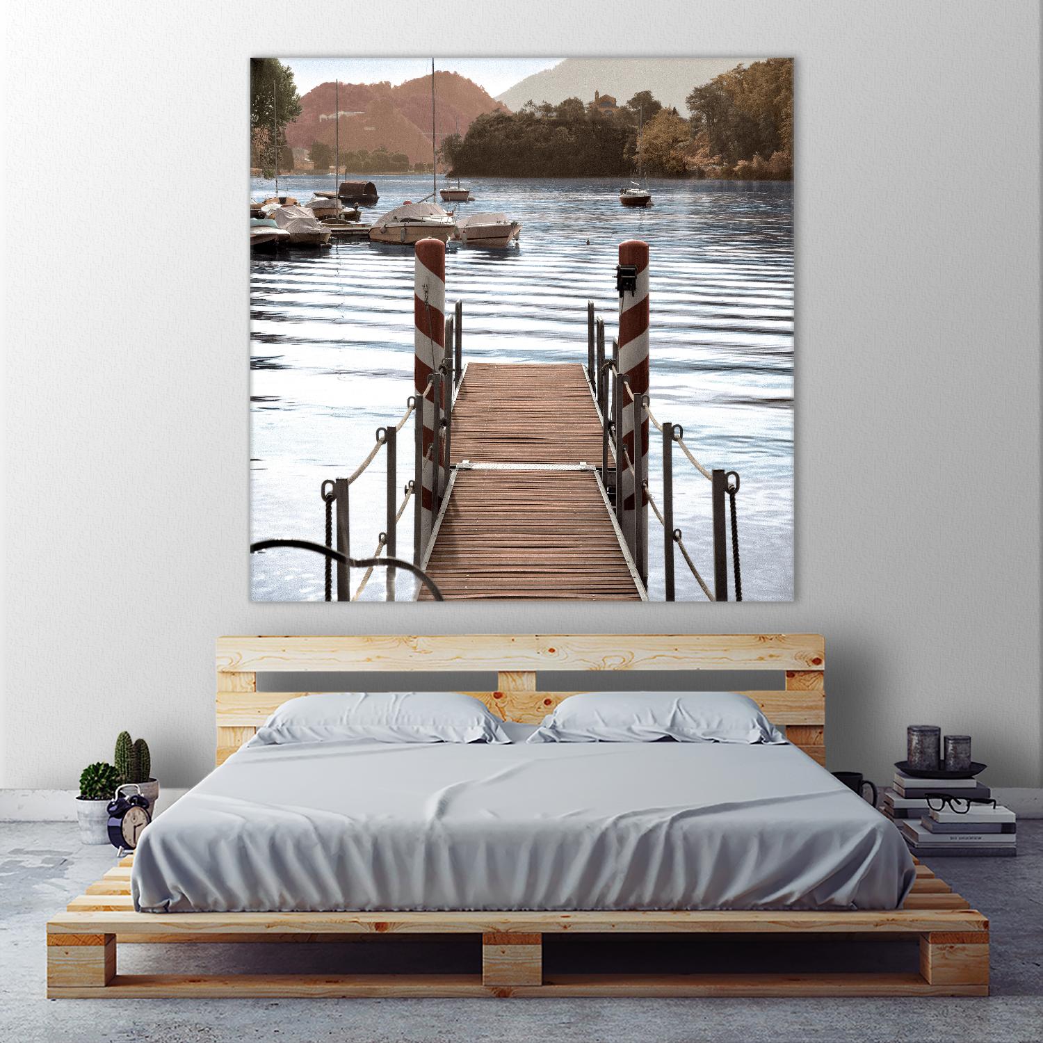 Island Harbor Pier by Alan Blaustein on GIANT ART - multicolor photography; landscapes; coastal