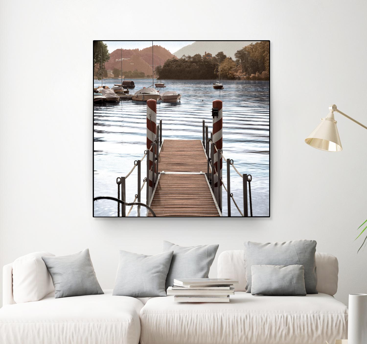 Island Harbor Pier by Alan Blaustein on GIANT ART - multicolor photography; landscapes; coastal