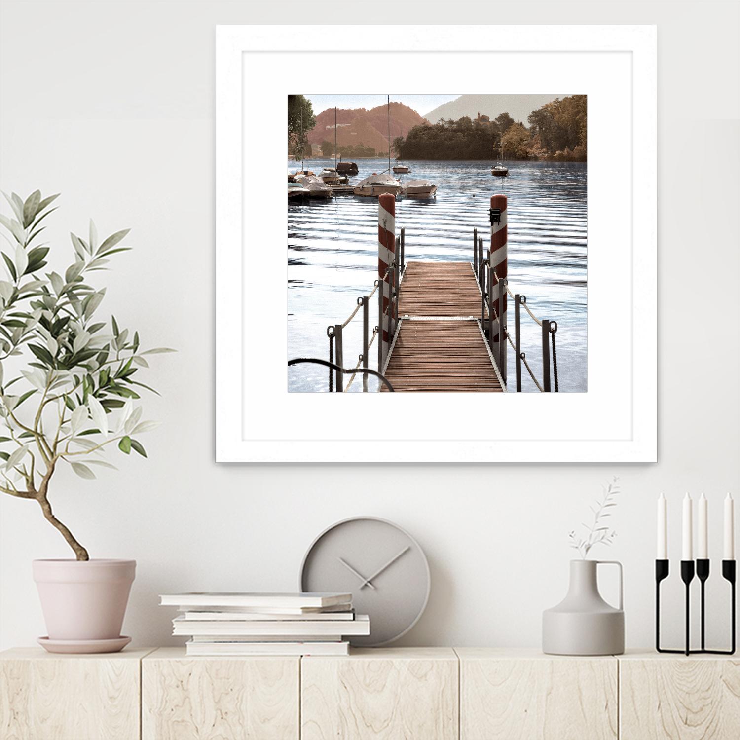 Island Harbor Pier by Alan Blaustein on GIANT ART - multicolor photography; landscapes; coastal