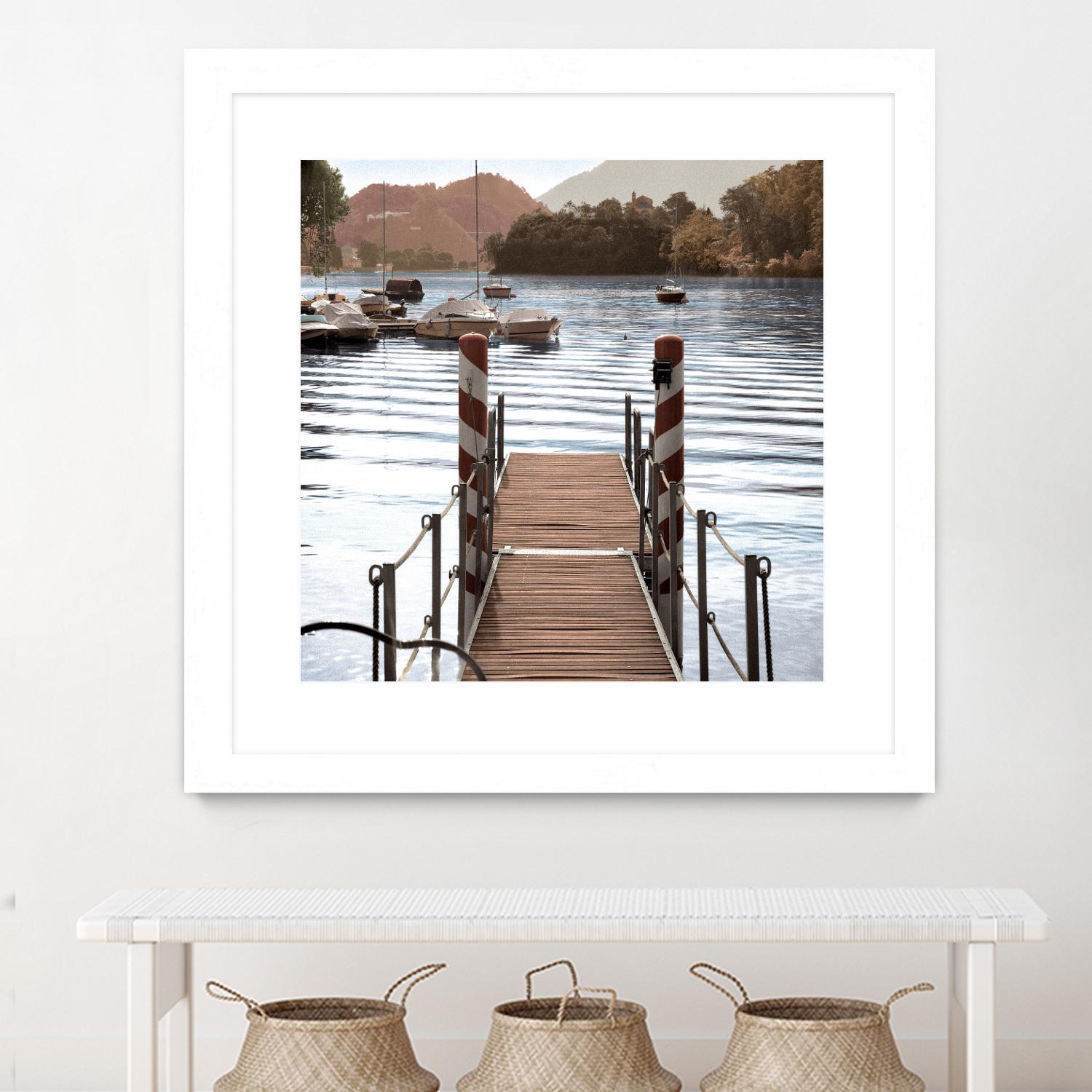 Island Harbor Pier by Alan Blaustein on GIANT ART - multicolor photography; landscapes; coastal
