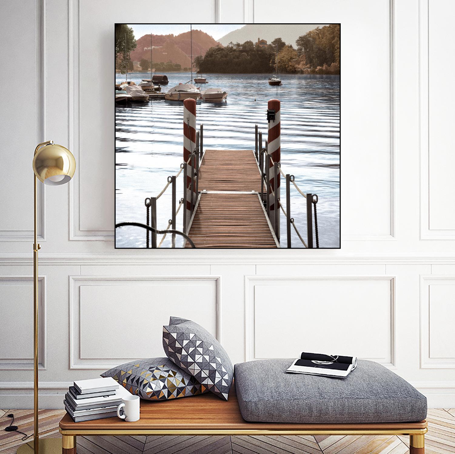 Island Harbor Pier by Alan Blaustein on GIANT ART - multicolor photography; landscapes; coastal