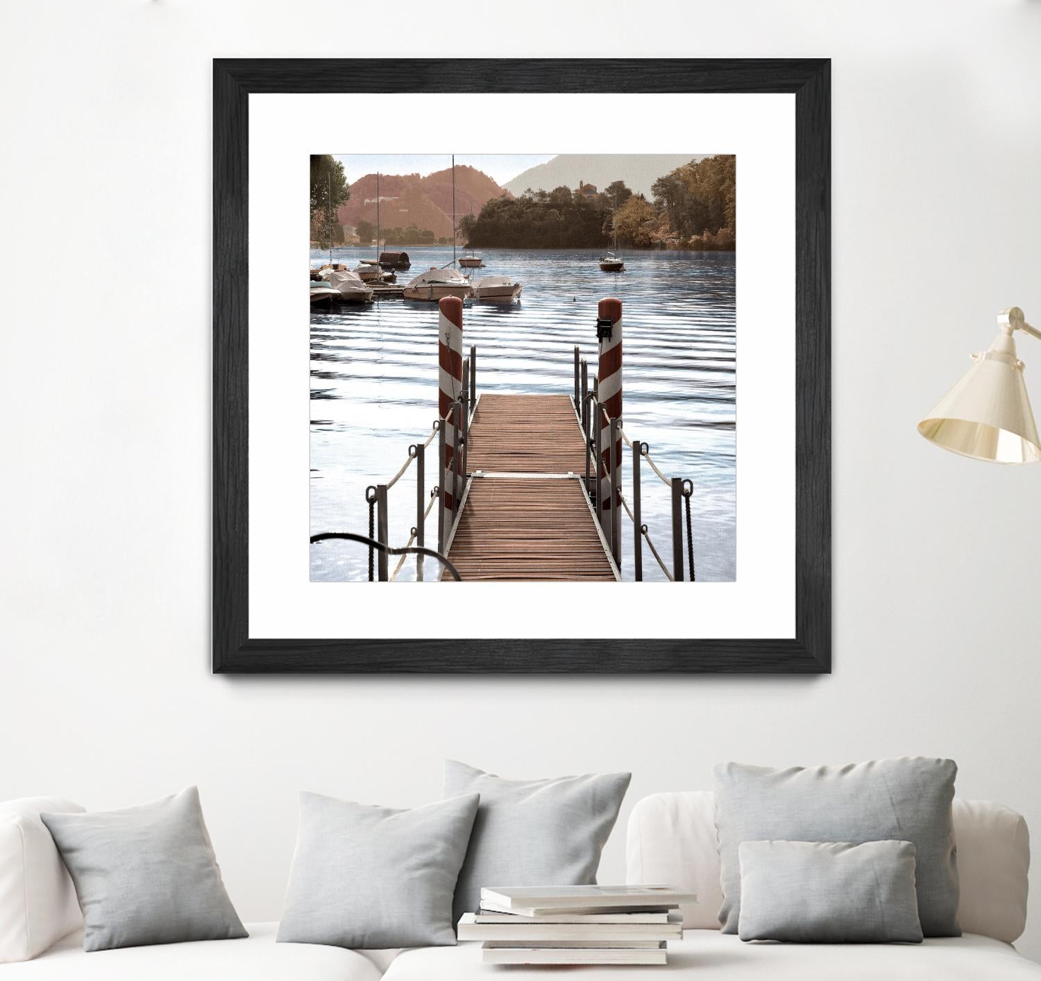Island Harbor Pier by Alan Blaustein on GIANT ART - multicolor photography; landscapes; coastal
