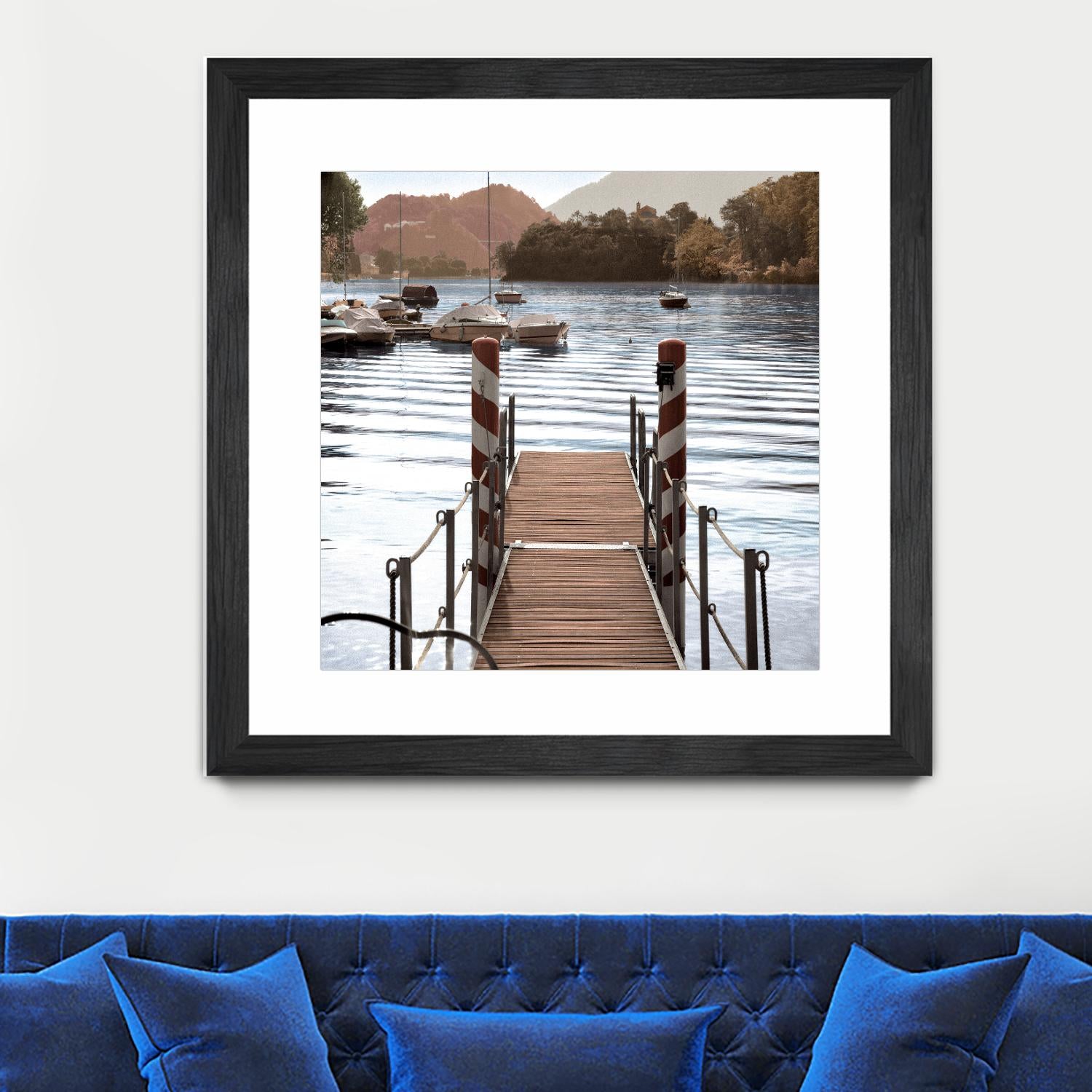 Island Harbor Pier by Alan Blaustein on GIANT ART - multicolor photography; landscapes; coastal