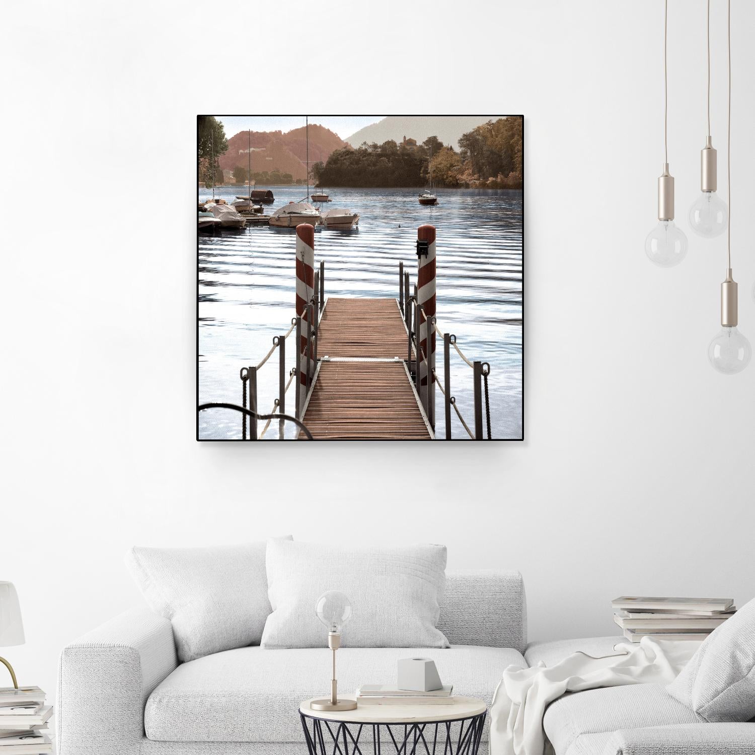 Island Harbor Pier by Alan Blaustein on GIANT ART - multicolor photography; landscapes; coastal