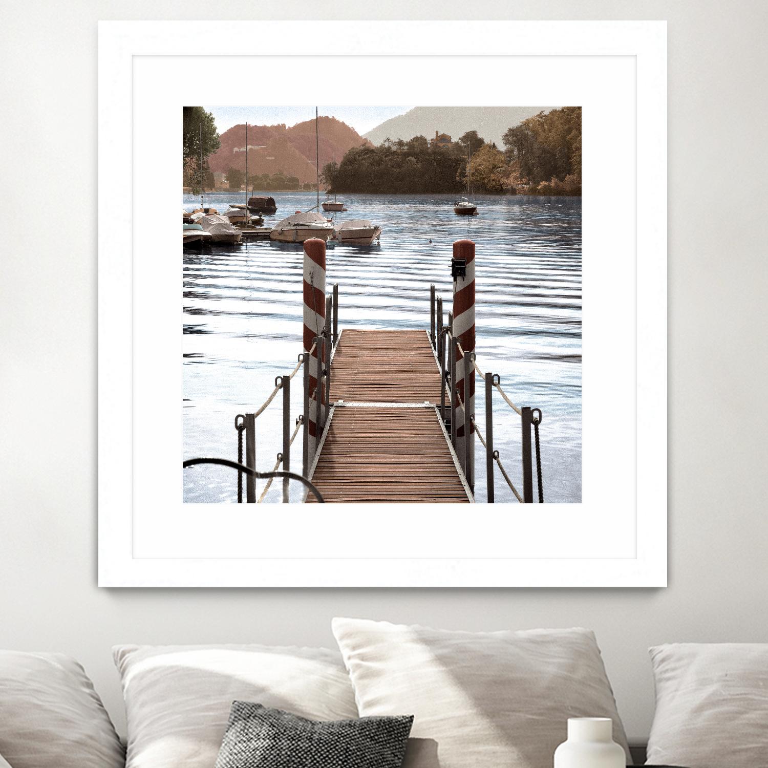 Island Harbor Pier by Alan Blaustein on GIANT ART - multicolor photography; landscapes; coastal