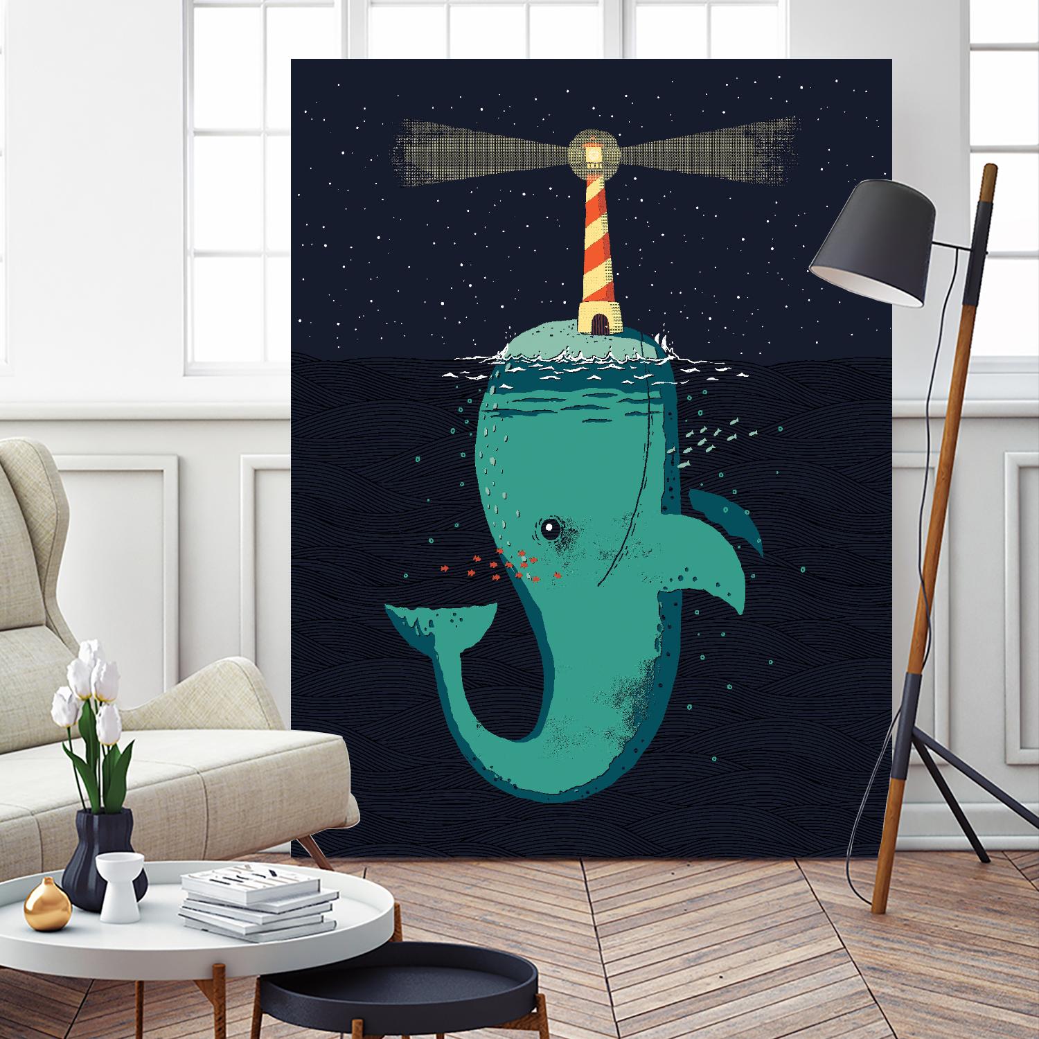 King of The Narwhals by Michael Buxton on GIANT ART - multicolor urban/pop surrealism; animals; children