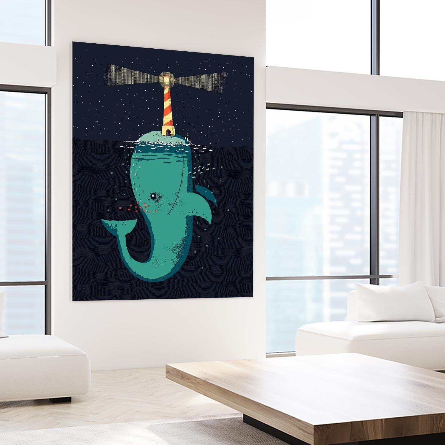 King of The Narwhals by Michael Buxton on GIANT ART - multicolor urban/pop surrealism; animals; children