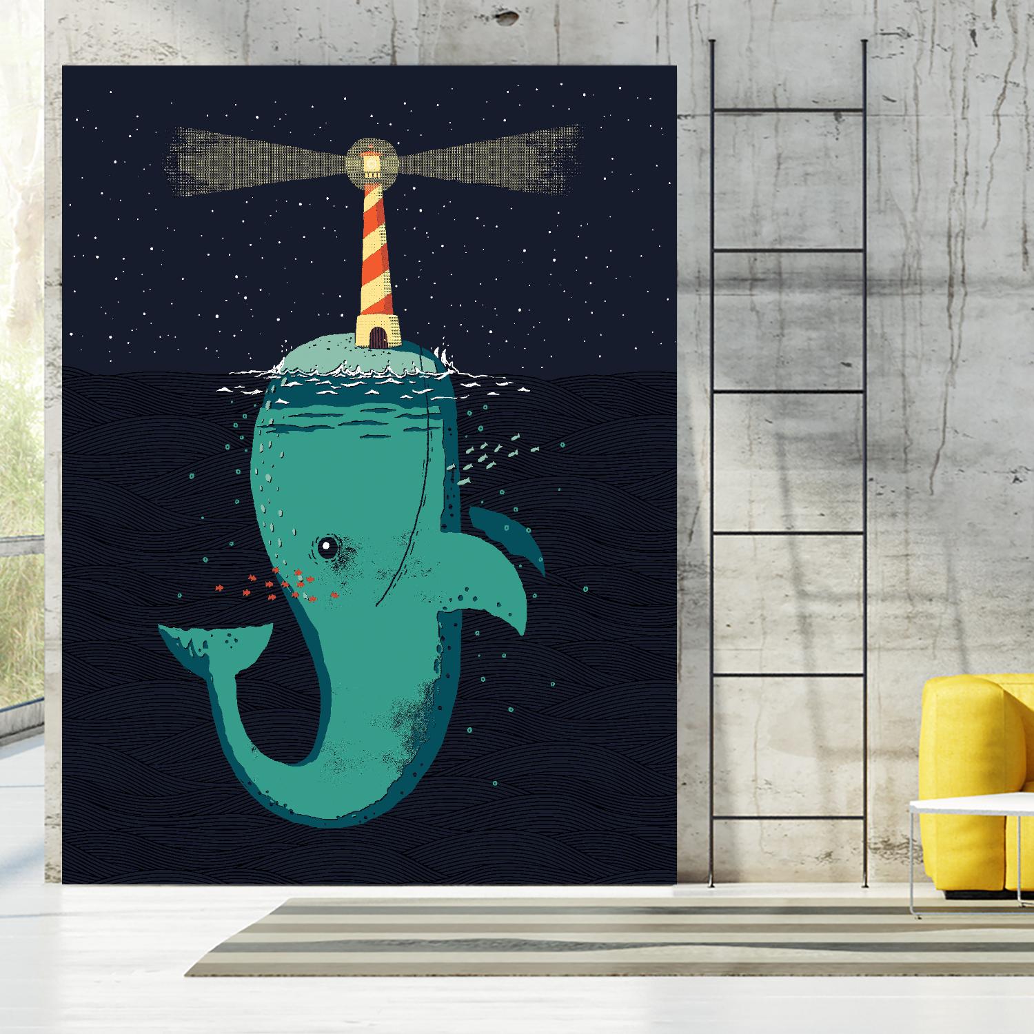 King of The Narwhals by Michael Buxton on GIANT ART - multicolor urban/pop surrealism; animals; children