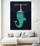 King of The Narwhals by Michael Buxton on GIANT ART - multicolor urban/pop surrealism; animals; children