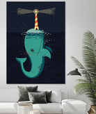 King of The Narwhals by Michael Buxton on GIANT ART - multicolor urban/pop surrealism; animals; children