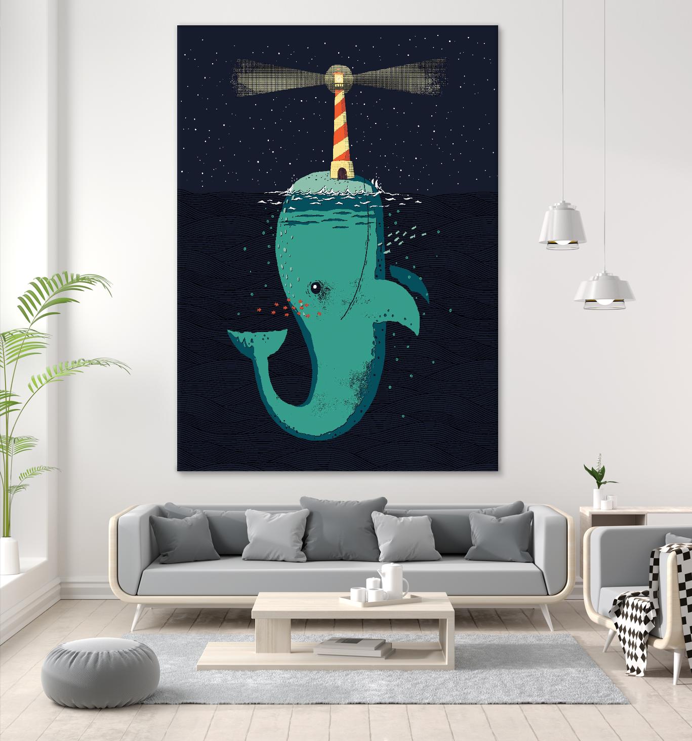 King of The Narwhals by Michael Buxton on GIANT ART - multicolor urban/pop surrealism; animals; children