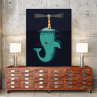 King of The Narwhals by Michael Buxton on GIANT ART - multicolor urban/pop surrealism; animals; children