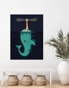 King of The Narwhals by Michael Buxton on GIANT ART - multicolor urban/pop surrealism; animals; children