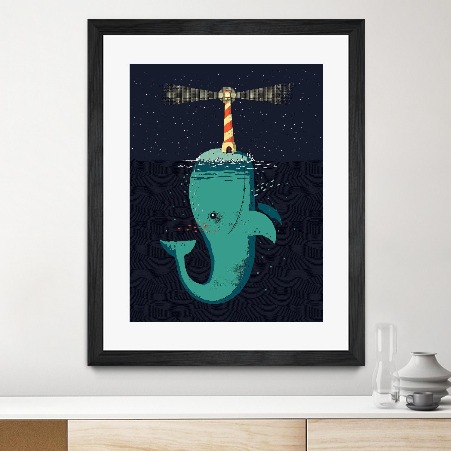 King of The Narwhals by Michael Buxton on GIANT ART - multicolor urban/pop surrealism; animals; children