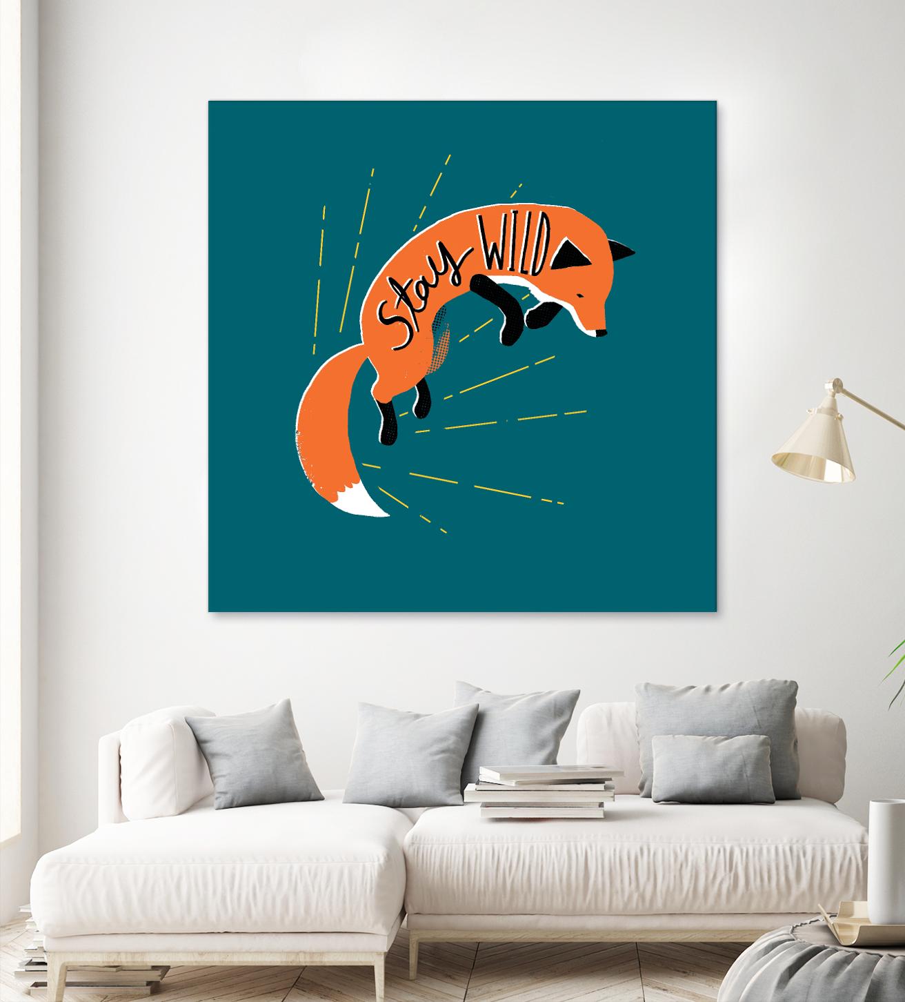 Stay Wild by Michael Buxton on GIANT ART - multicolor urban/pop surrealism; animals; inspirational