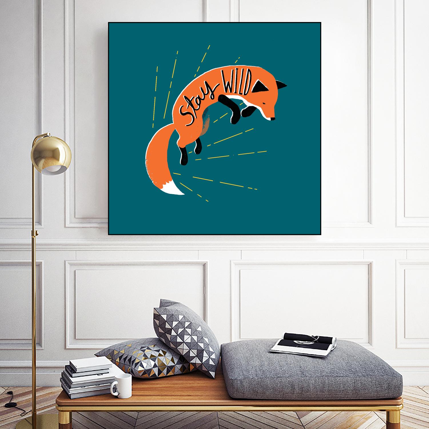 Stay Wild by Michael Buxton on GIANT ART - multicolor urban/pop surrealism; animals; inspirational