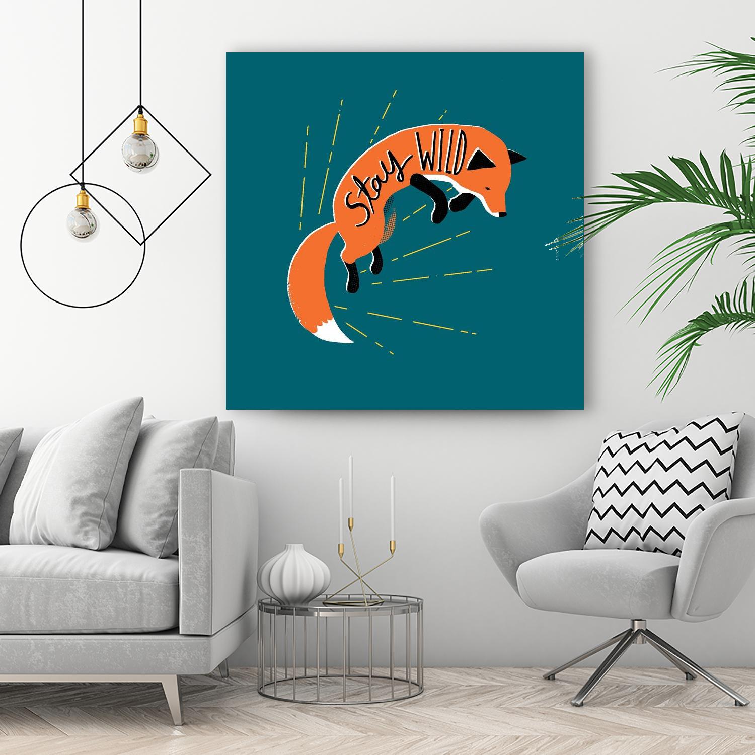 Stay Wild by Michael Buxton on GIANT ART - multicolor urban/pop surrealism; animals; inspirational