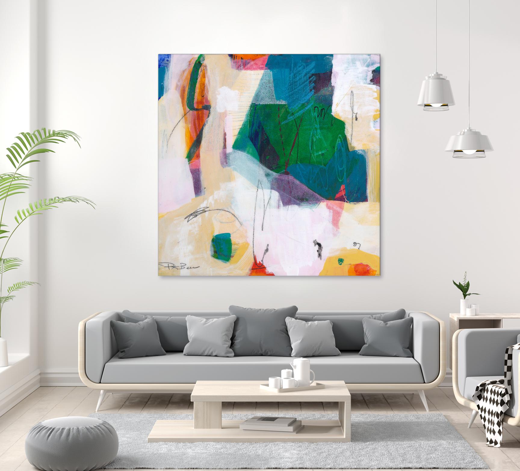 Oide 4 by Pamela K Beer on GIANT ART - yellow,blue abstracts, contemporary