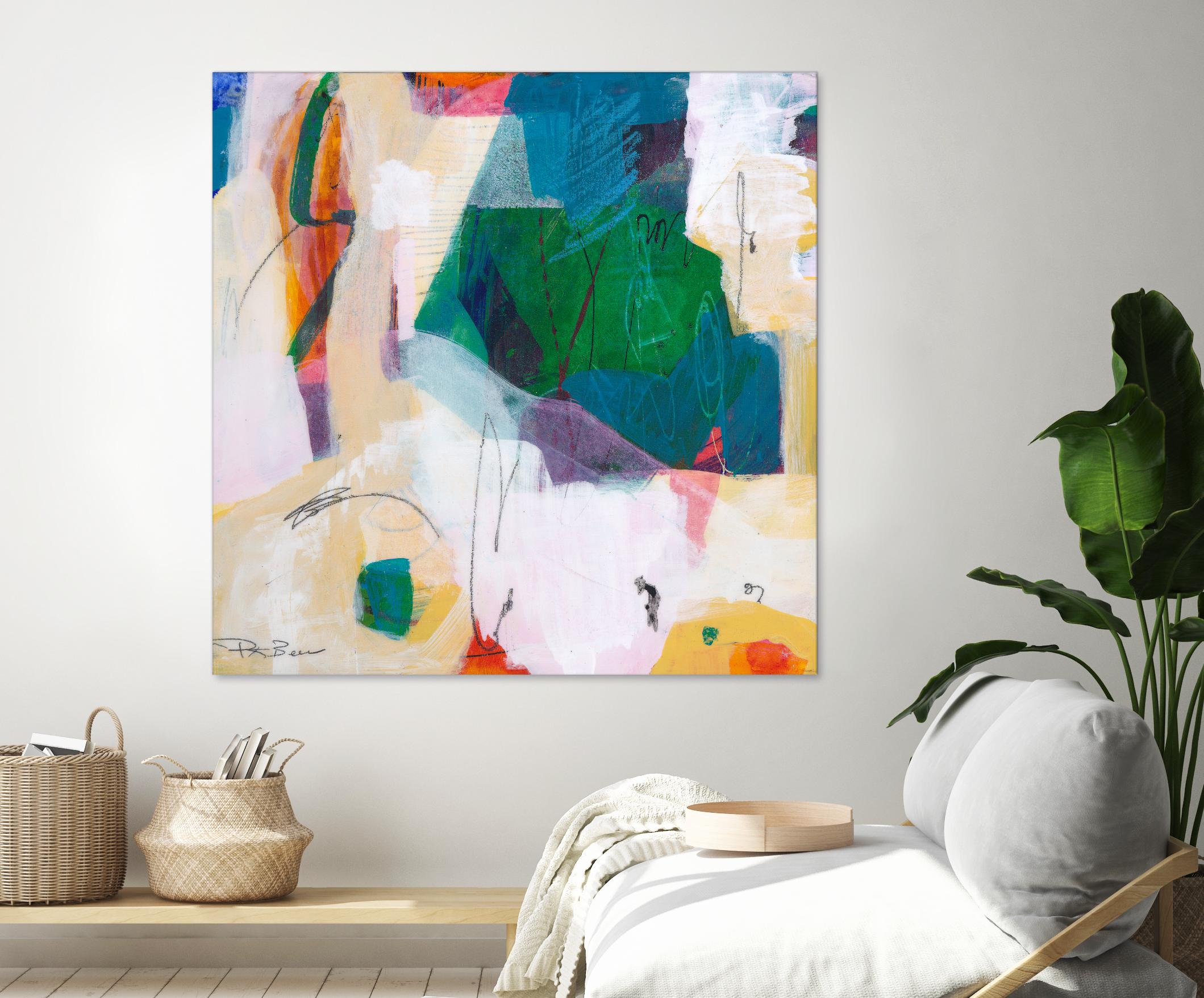 Oide 4 by Pamela K Beer on GIANT ART - yellow,blue abstracts, contemporary